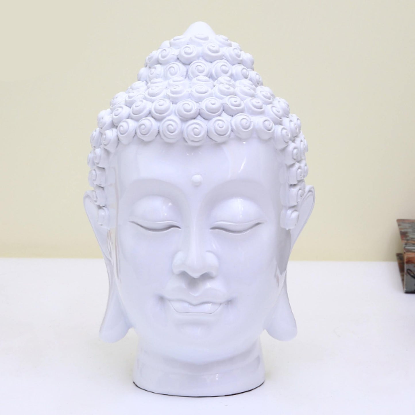Buddha Head White 20cm