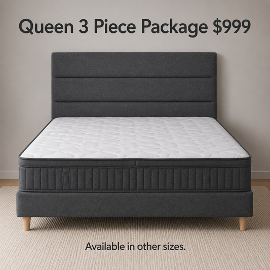 Georgia 3 Piece Bedroom Package in Midnight Grey
