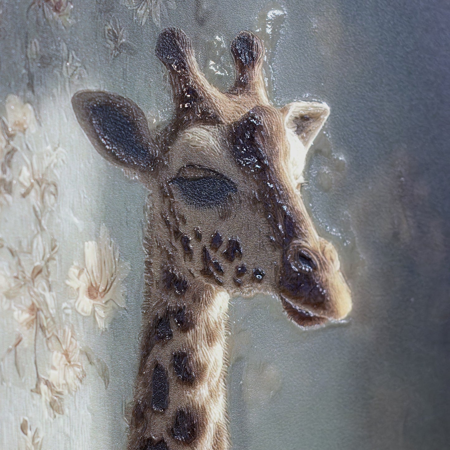 Framed Art - Giraffe On Toilet 30x40