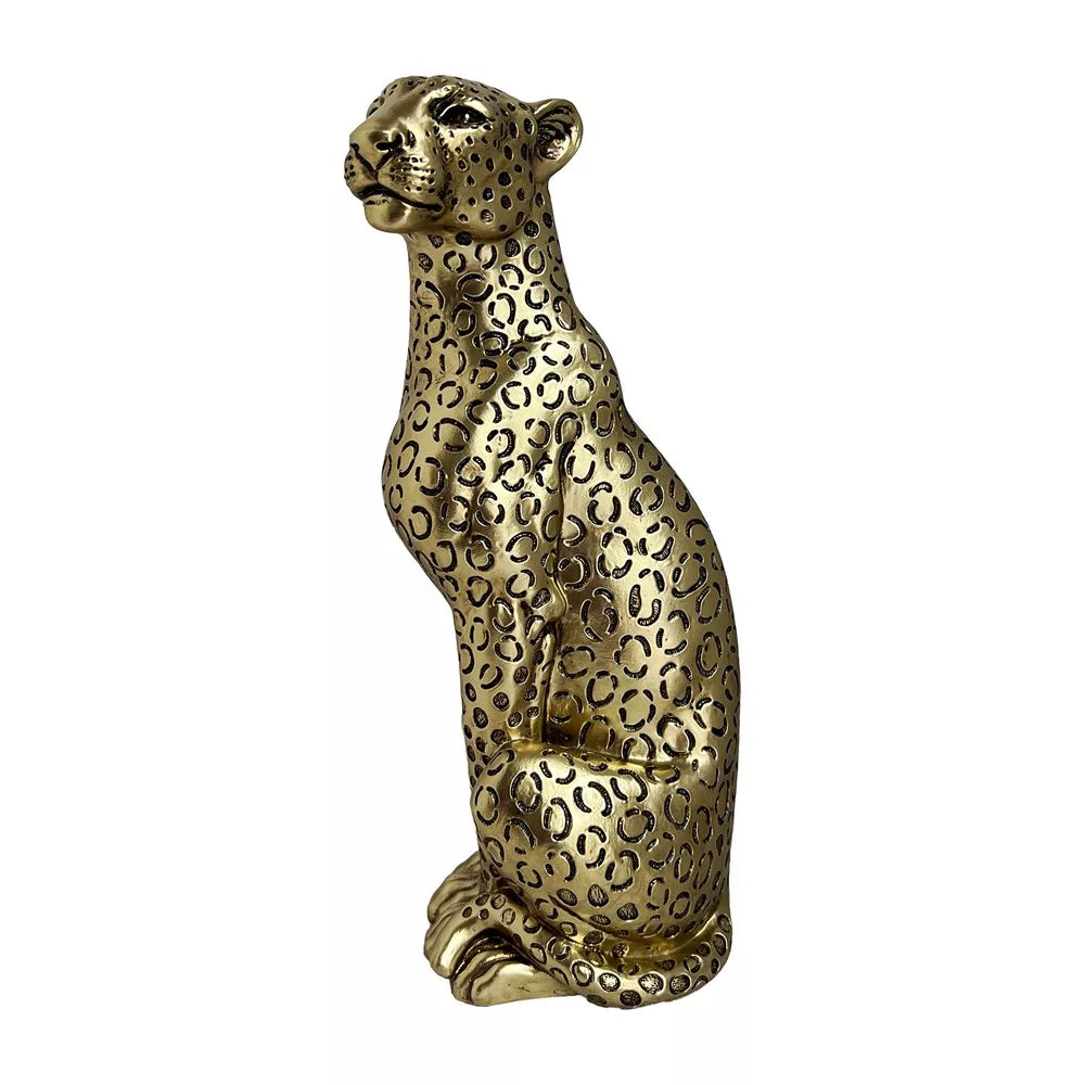 Decorative Gold leopard Sitting