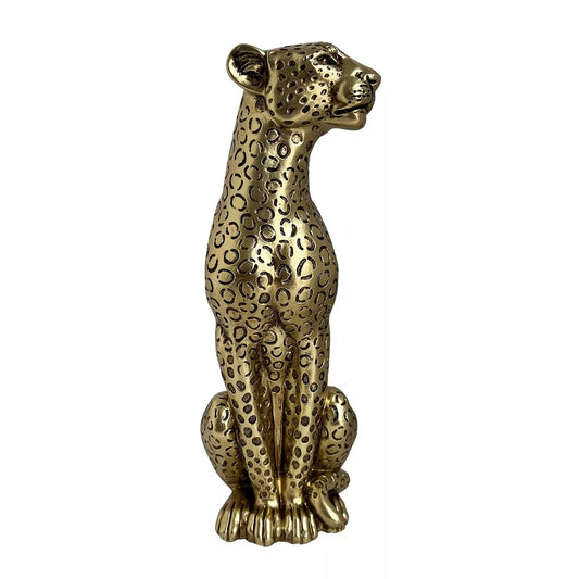 Decorative Gold leopard Sitting
