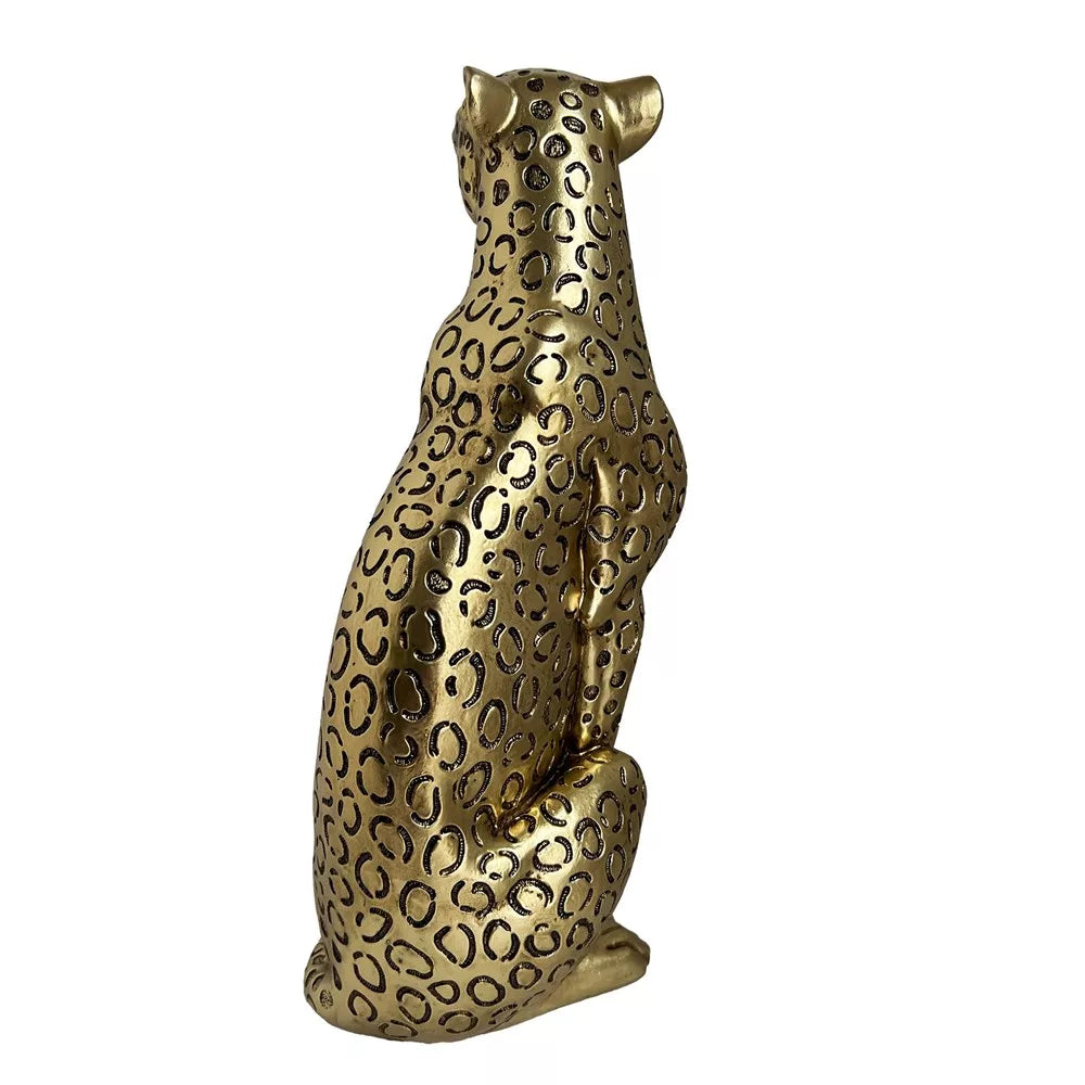 Decorative Gold leopard Sitting