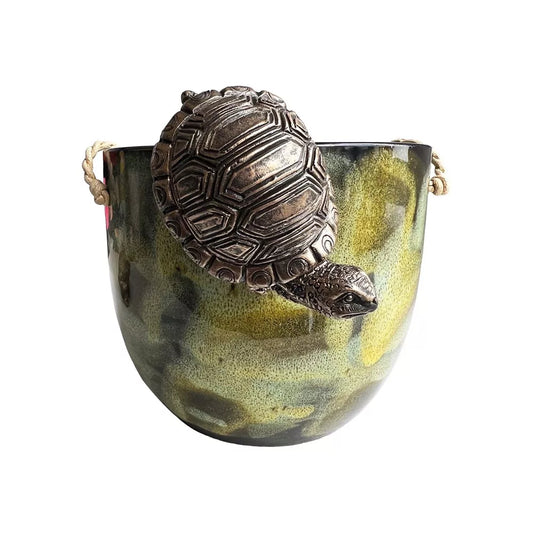Tortoise Pot Hanger Gold