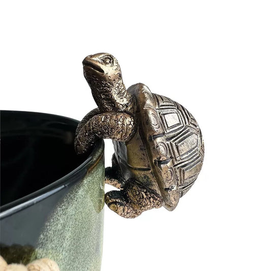 Tortoise Pot Hanger  Gold