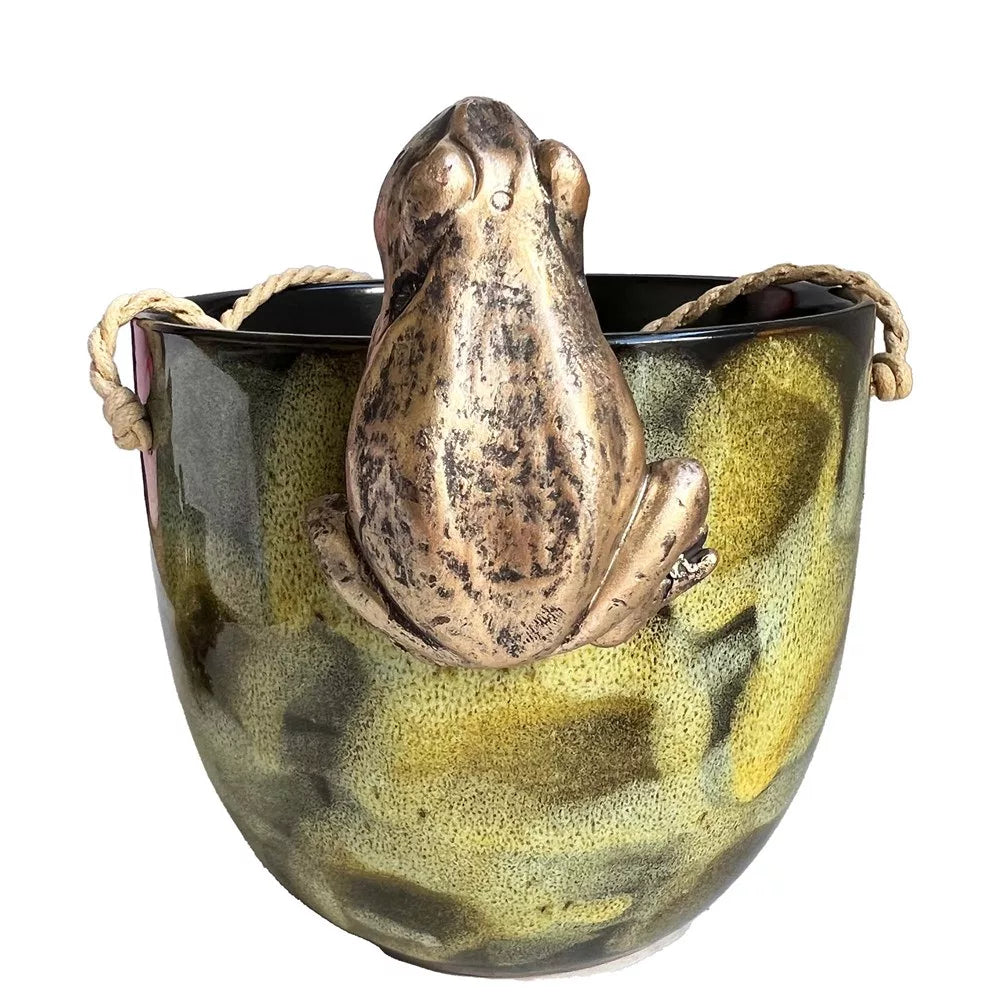 Pot Hanger - Gold Frog 3