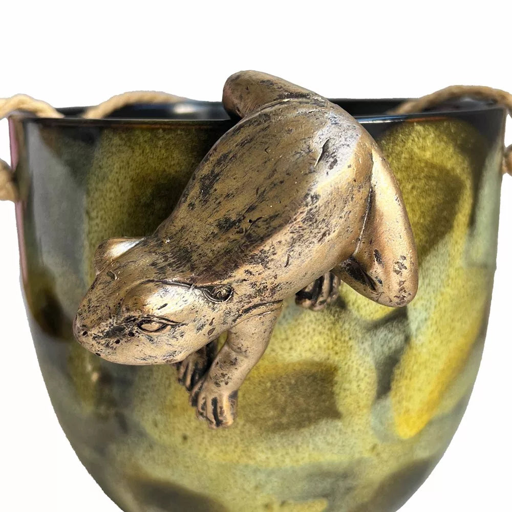 Pot Hanger - Gold Frog 1