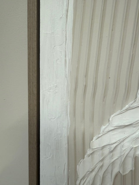 Framed Two Palms  in Beige 80cm x 120cm