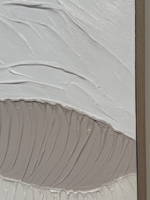Framed White Ripple Mountains 80cm x 120cm