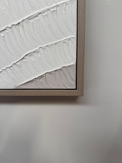 Framed White Ripple Mountains 80cm x 120cm