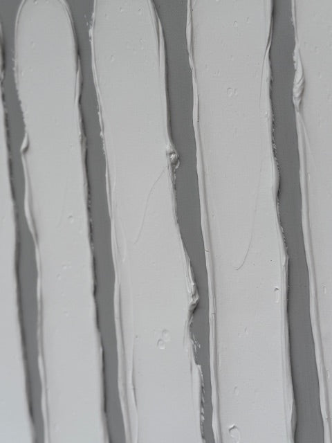 Framed 7 White Lines 60cm x 90cm