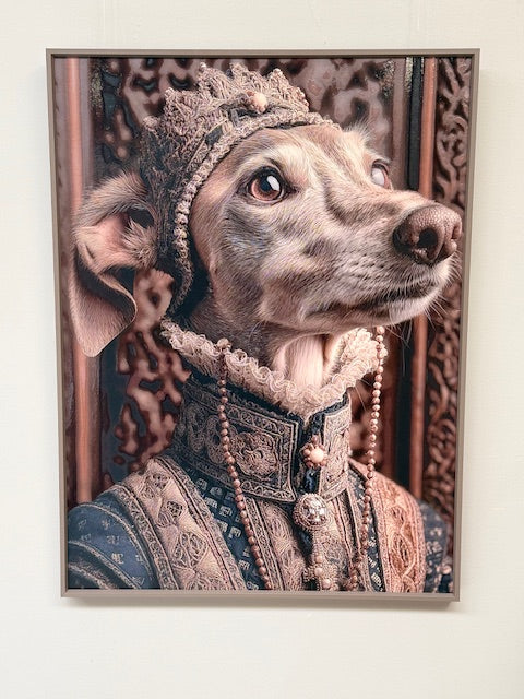 Framed Wall Art - Your Highness Dog 60cm x 80cm