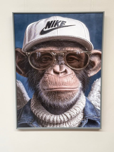 Framed Wall Art - The Nike Chimp 60cm x 80cm