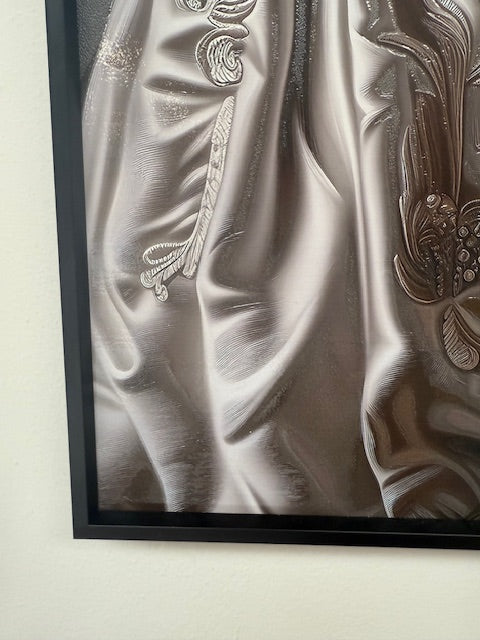 Framed Wall Art - Her Majesty The Cat  60cm x 80cm