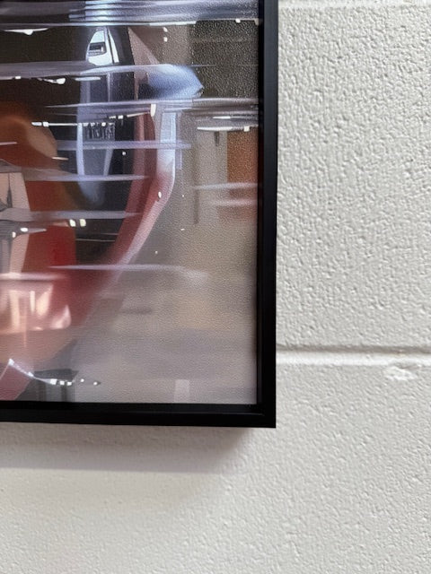 Framed Wall Art - Ferrari In Garage 80cm x 80cm