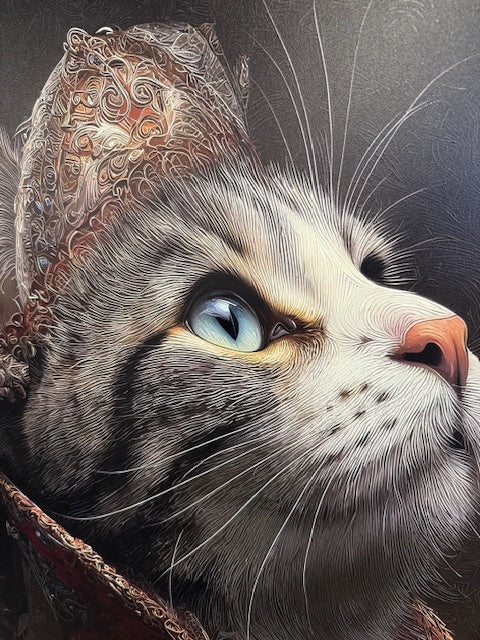 Framed The Royal Court Cat 60cm x 80cm
