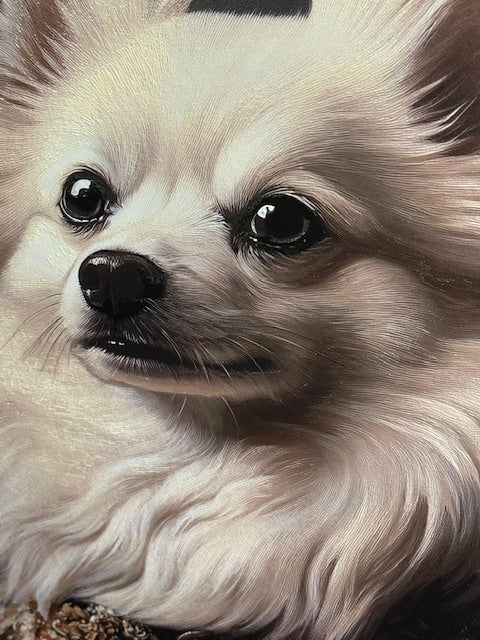 Framed Wall Art - Floral Dog 60cm x 80cm