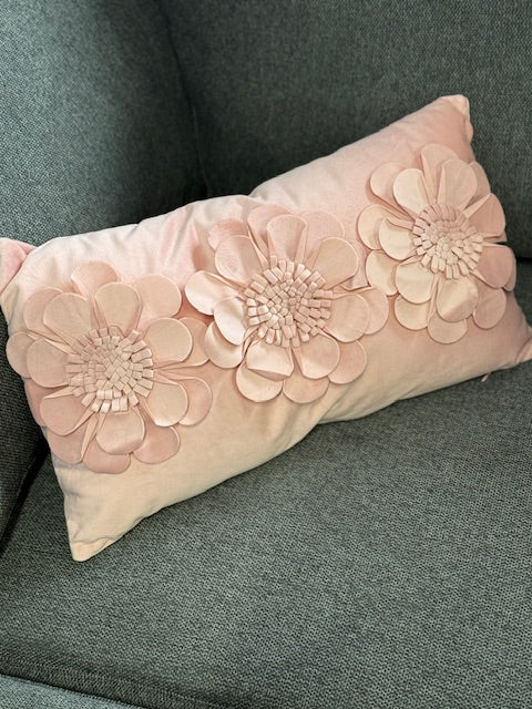 Cushion - Pink Flower Rectangle Cushion