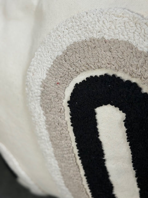 Cushion - Black/White Shapes Cushion-Square