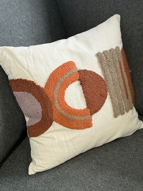 Cushion - Terracotta Shapes Cushion-Square