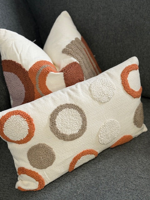 Cushion - Terracotta Circles Cushion - Rectangle