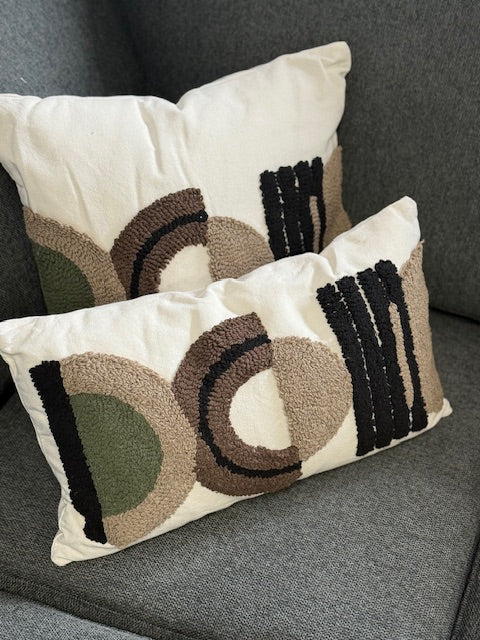Cushion - Green/Tan Rectangle Cushion