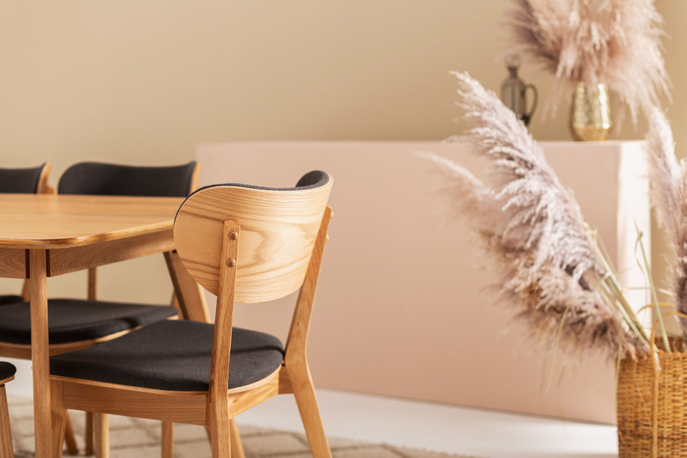 Zurich Chair Dark grey with natural oak