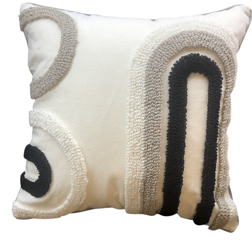 Cushion - Loop Arch Cushion – Black & White
