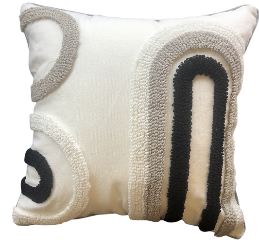 Cushion - Loop Arch Cushion – Black & White