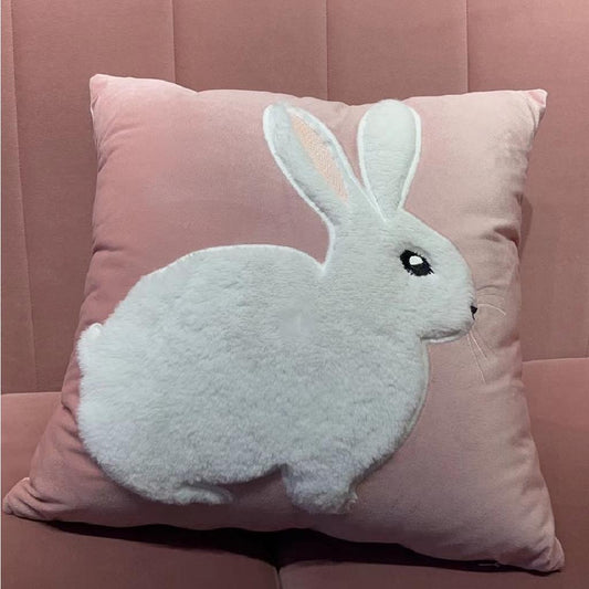 Cushion - White Bunny Side Cushion-Square