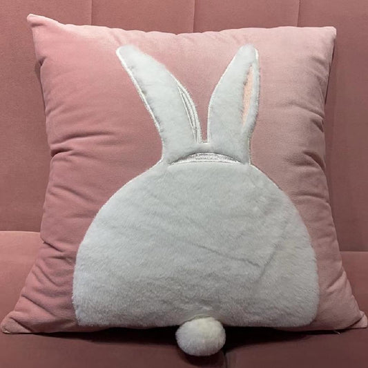 Cushion - White Bunny Rear Cushion-Square