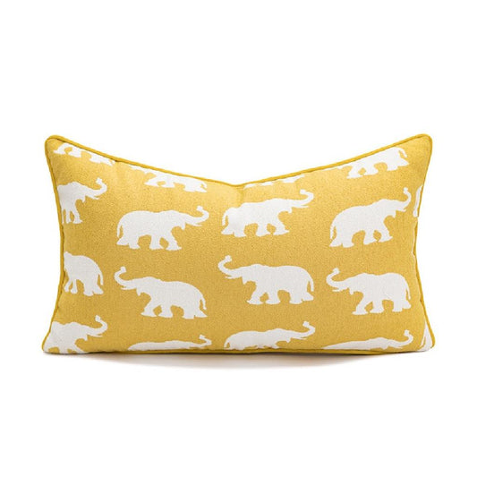 Cushion - White Elephant Cushion -Rectangle