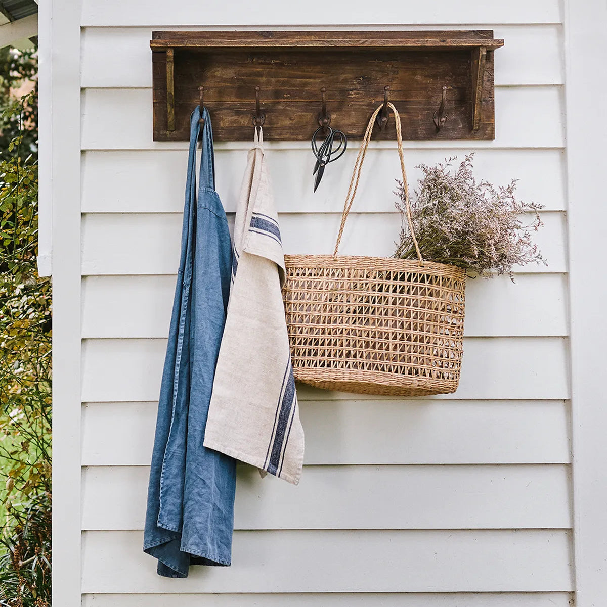 Wall Shelf With Hooks