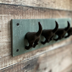 Coat Hook Cast Iron 4 Hook Dog Tail