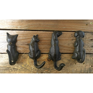 Coat Hook-Cast Iron Cat Tail Hook Assorted