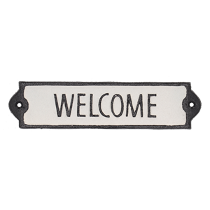 Cast Iron Sign 'Welcome' 21x5x1cm