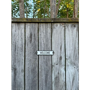 Cast Iron Sign 'Welcome' 21x5x1cm