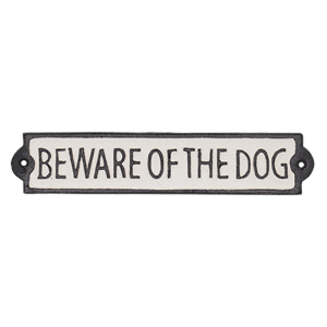 Cast Iron Sign 'Beware of the Dog' 21x5x1cm