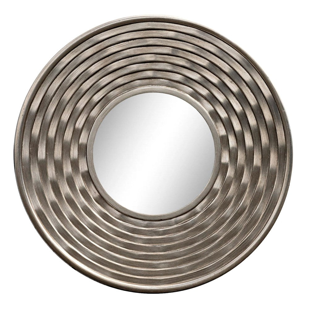 Mirror - Antique Silver Round Mirror – 80cm