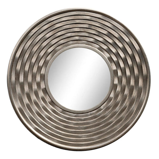 Mirror - Antique Silver Round Mirror – 80cm