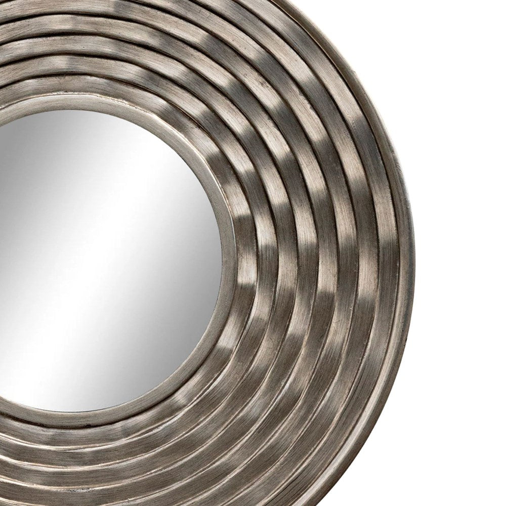 Mirror - Antique Silver Round Mirror – 80cm