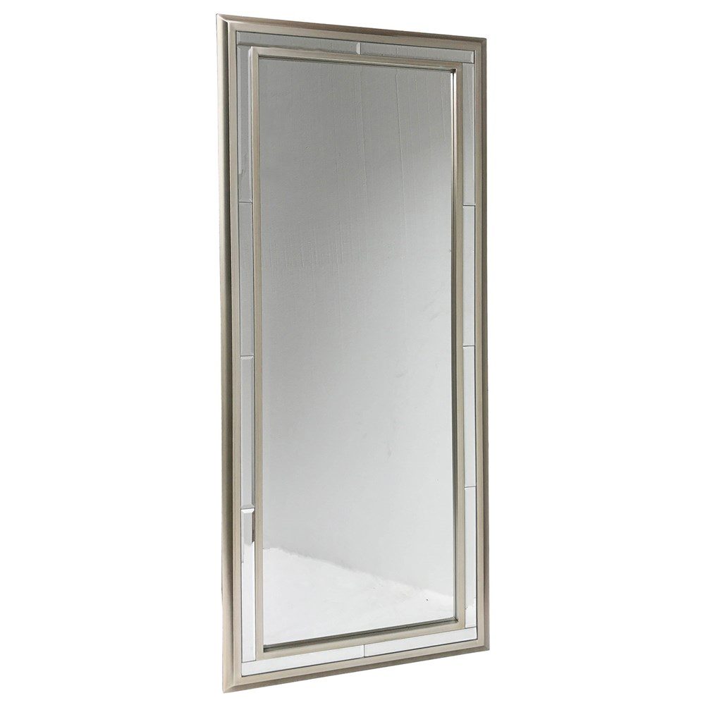 Beveled Center Mirrored Dress Mirror 147x61cm