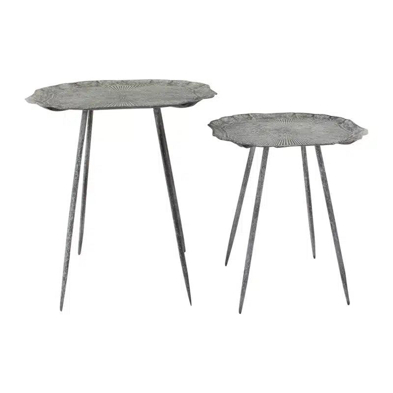 Side Table - Daphne Decorative Metal Nesting Side Tables (Set of 2)