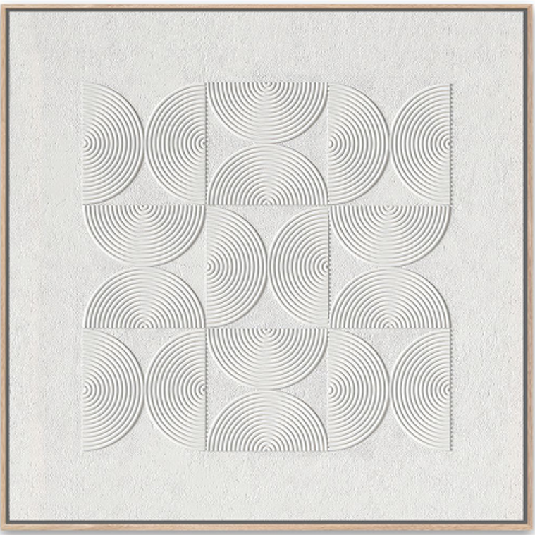 Framed Art - Multi Semi Swirls 90x90