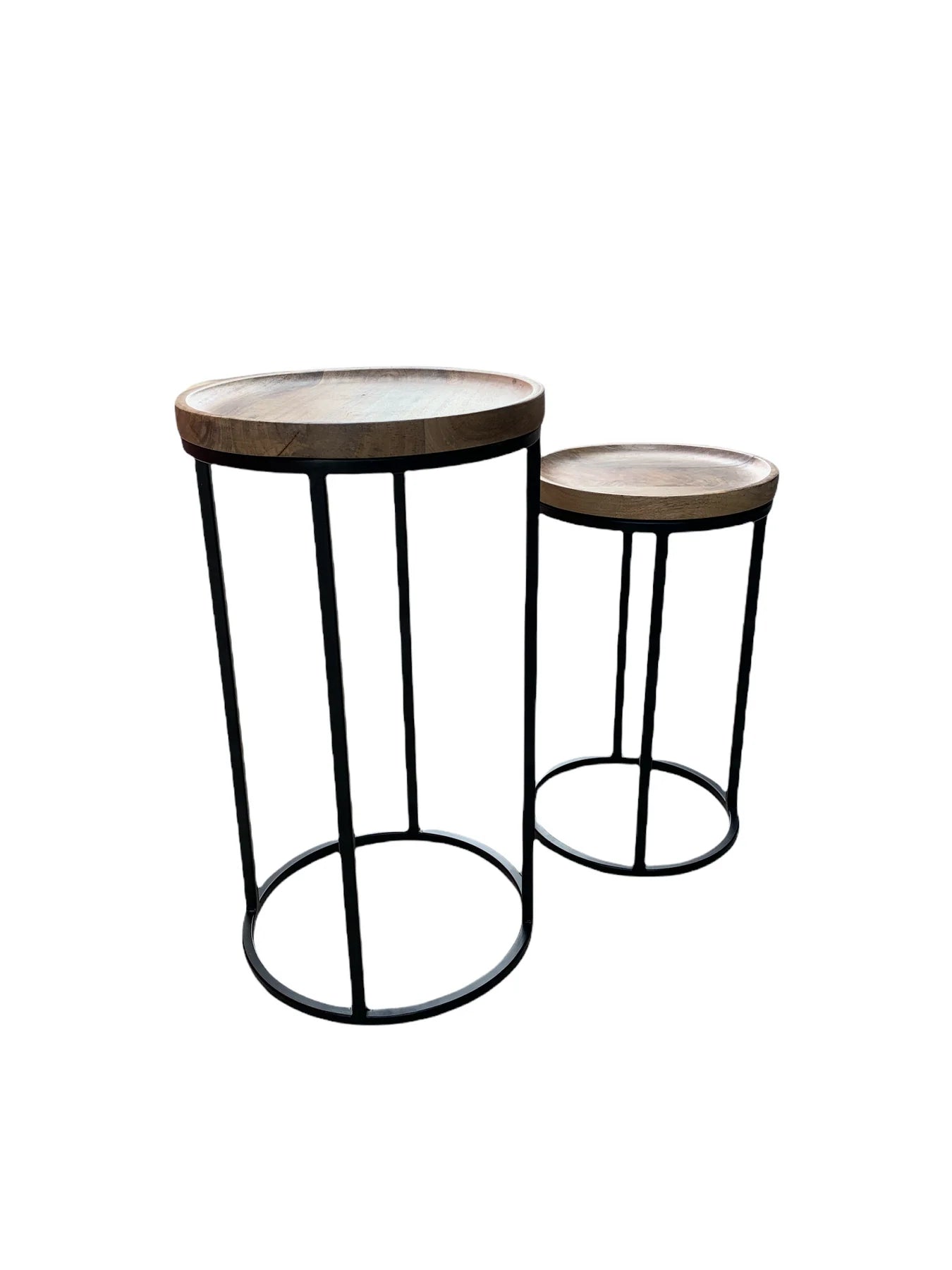 Side Table - Iron and Wooden Side Table