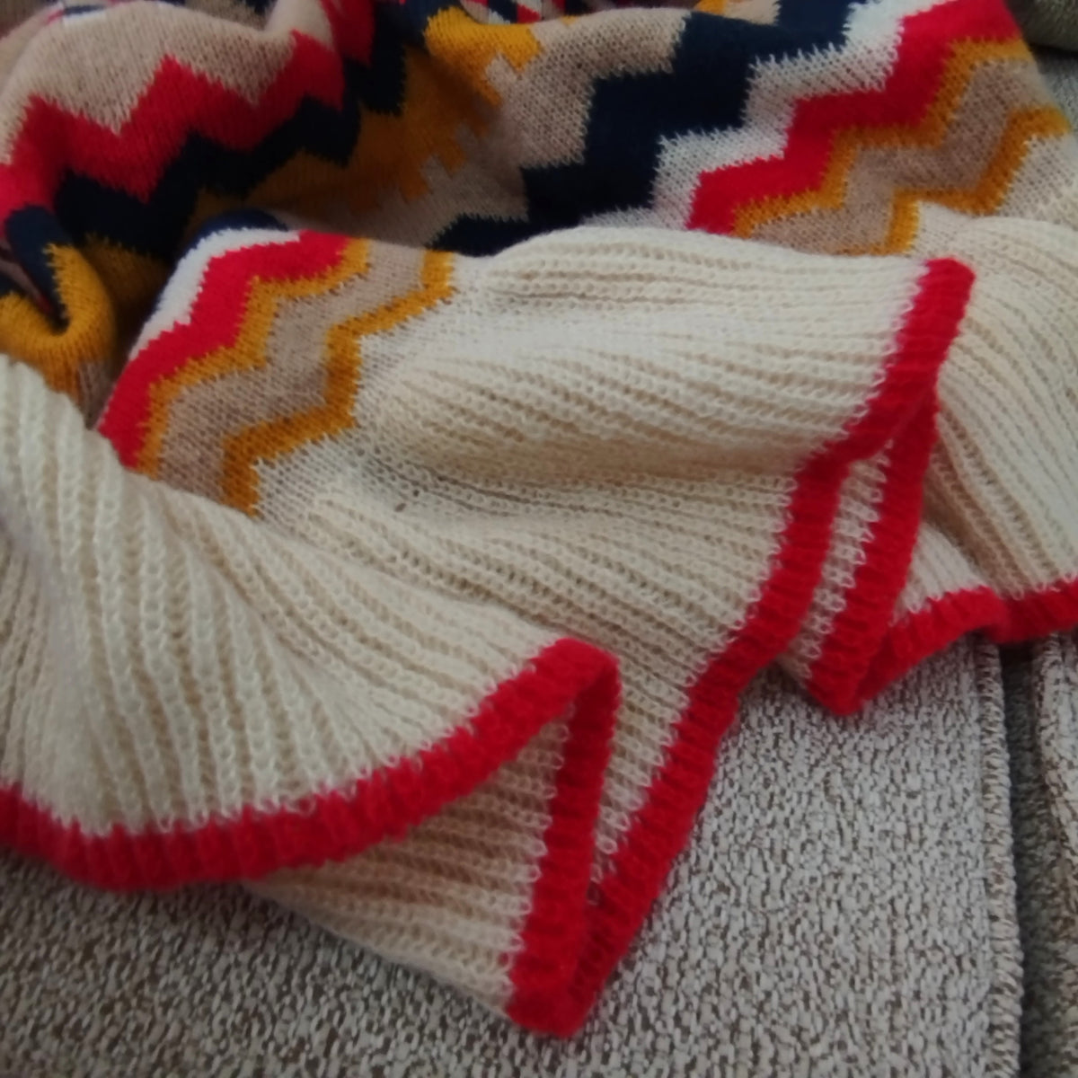 Nomad Knit Throw with Ruffle Border - Four Colours Available