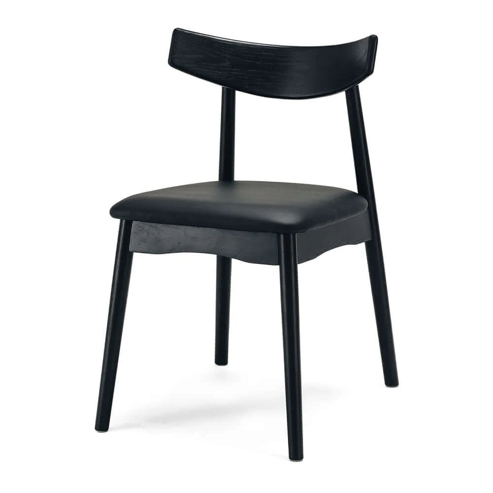 Dining Chair - Wagner Black Oak Black PU