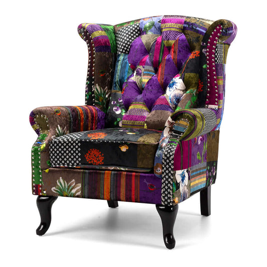 Armchair - Wingback Patchwork