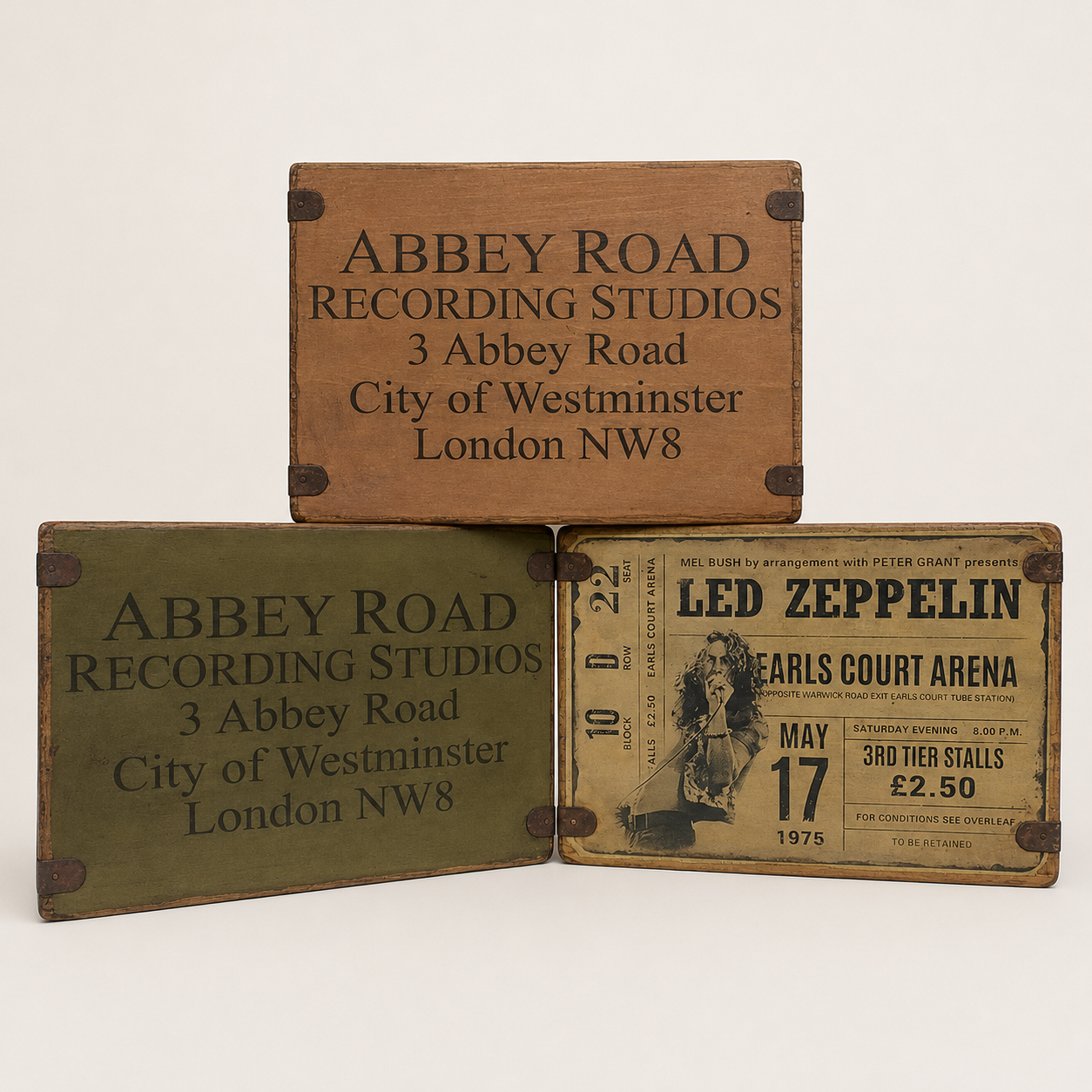 Wooden Record Box