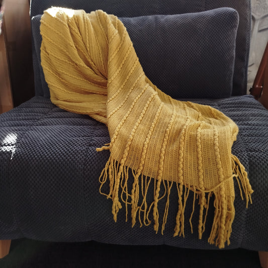 Rib Seam Throw - Yellow