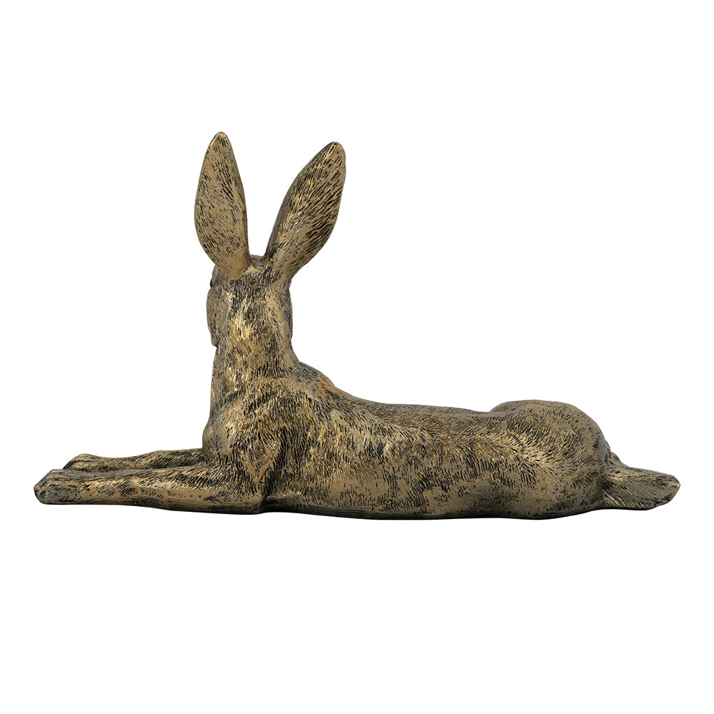 Gold Rabbit Statue – Reclining